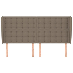 Kopfteil mit Ohren Taupe 163x23x118/128 cm Stoff