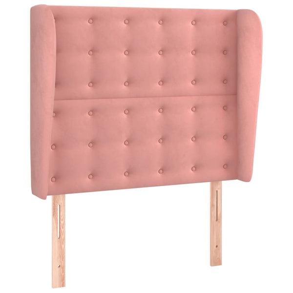 Kopfteil mit Ohren Rosa 83x23x118/128 cm Samt