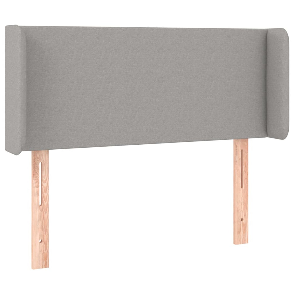 vidaXL Tête de lit à oreilles gris clair 83x16x78/88 cm Tissu