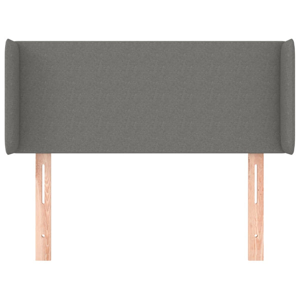 Kopfteil mit Ohren Dunkelgrau 83x16x78/88 cm Stoff