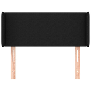 Kopfteil mit Ohren Schwarz 83x16x78/88 cm Stoff