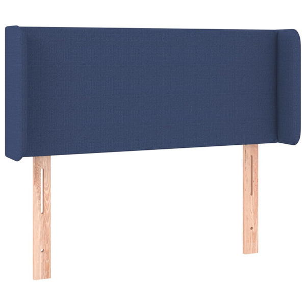 vidaXL Tête de lit à oreilles bleu 93x16x78/88 cm Tissu