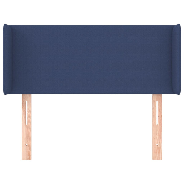 vidaXL Tête de lit à oreilles bleu 93x16x78/88 cm Tissu