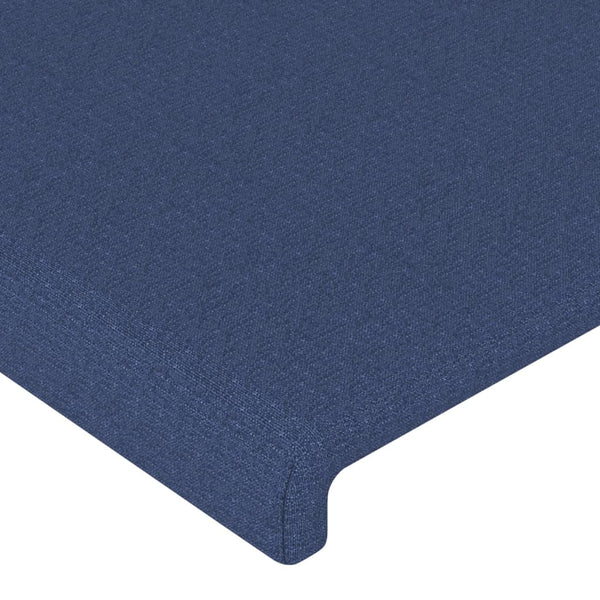 vidaXL Tête de lit à oreilles bleu 93x16x78/88 cm Tissu