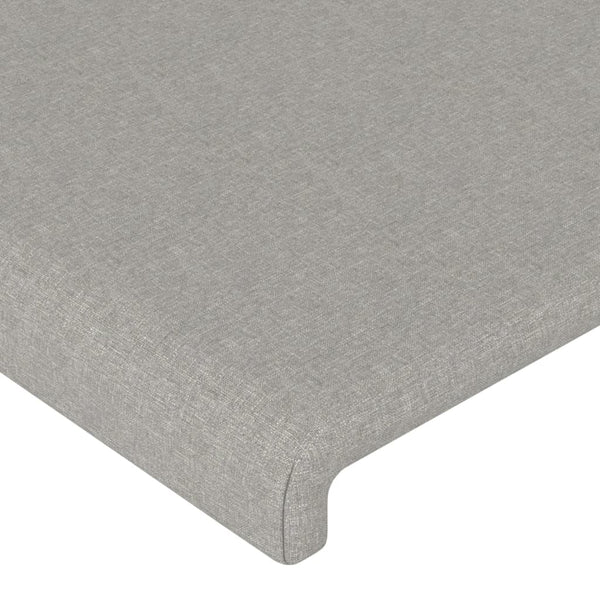 vidaXL Tête de lit à oreilles Gris clair 103x16x78/88 cm Tissu