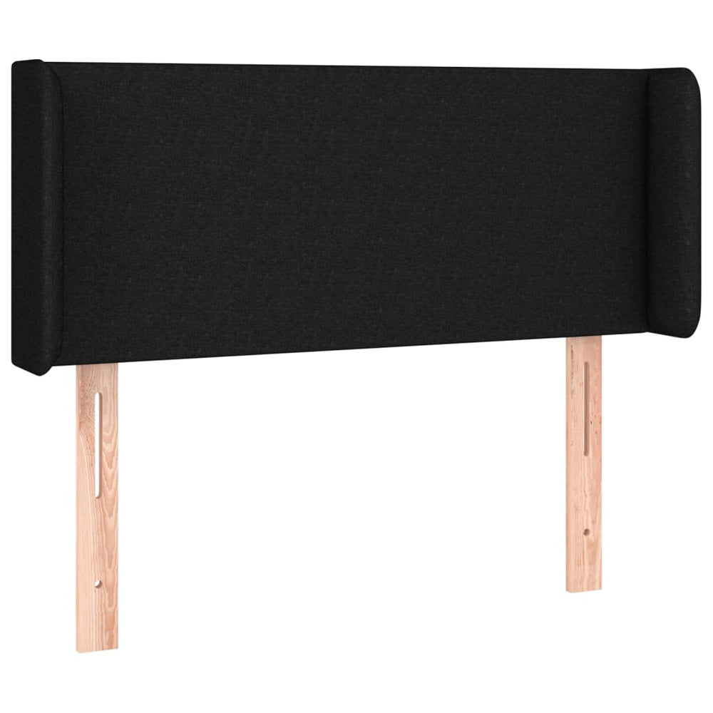 vidaXL Tête de lit à oreilles Noir 103x16x78/88 cm Tissu