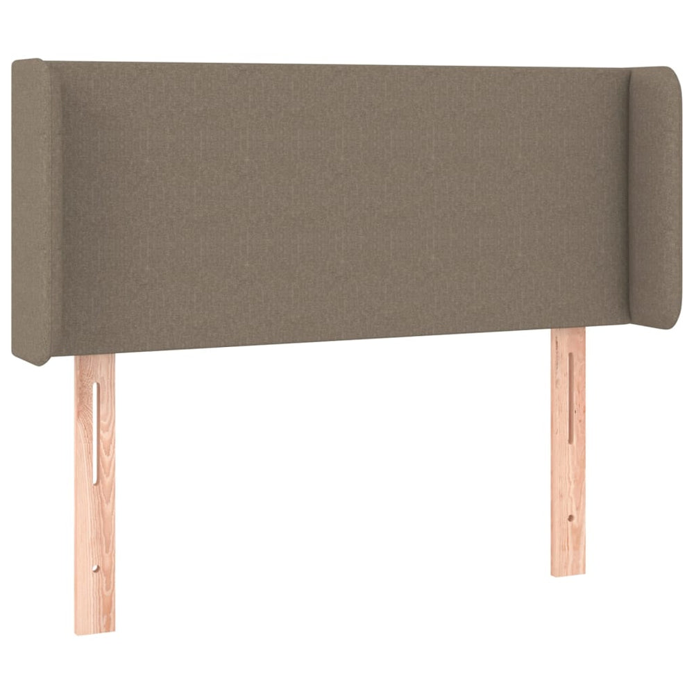 vidaXL Tête de lit à oreilles Taupe 103x16x78/88 cm Tissu