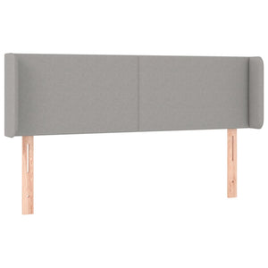 vidaXL Tête de lit à oreilles Gris clair 147x16x78/88 cm Tissu