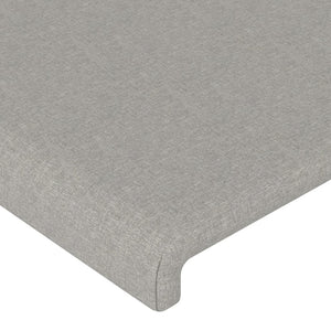 vidaXL Tête de lit à oreilles Gris clair 147x16x78/88 cm Tissu