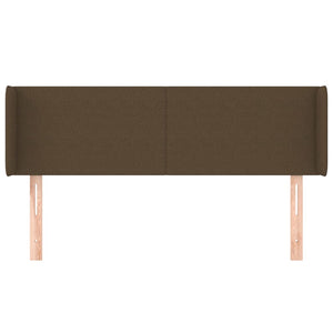 Kopfteil mit Ohren Dunkelbraun 147x16x78/88 cm Stoff