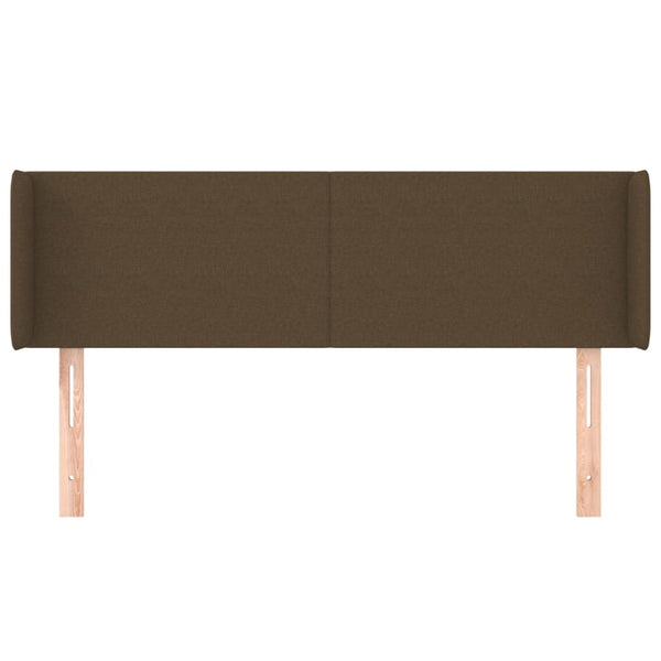 Kopfteil mit Ohren Dunkelbraun 147x16x78/88 cm Stoff