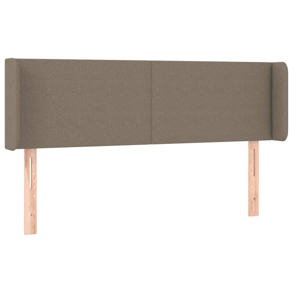 vidaXL Tête de lit à oreilles taupe 147x16x78/88 cm tissu