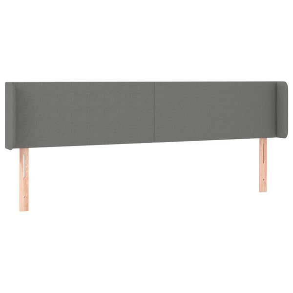 Kopfteil mit Ohren Dunkelgrau 163x16x78/88 cm Stoff