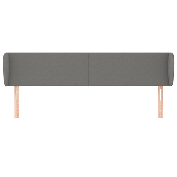 Kopfteil mit Ohren Dunkelgrau 163x16x78/88 cm Stoff
