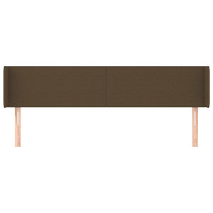 Kopfteil mit Ohren Dunkelbraun 163x16x78/88 cm Stoff