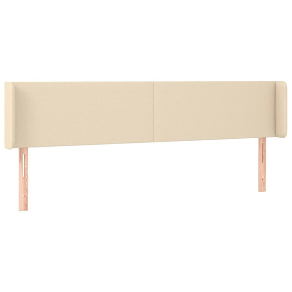 vidaXL Tête de lit à oreilles crème 163x16x78/88 cm Tissu
