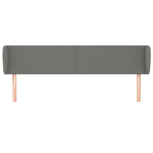 Kopfteil mit Ohren Dunkelgrau 183x16x78/88 cm Stoff