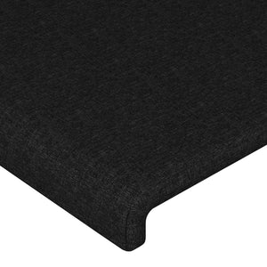 vidaXL Tête de lit avec oreilles Noir 183x16x78/88 cm Tissu
