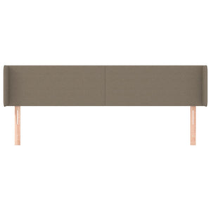 Kopfteil mit Ohren Taupe 183x16x78/88 cm Stoff