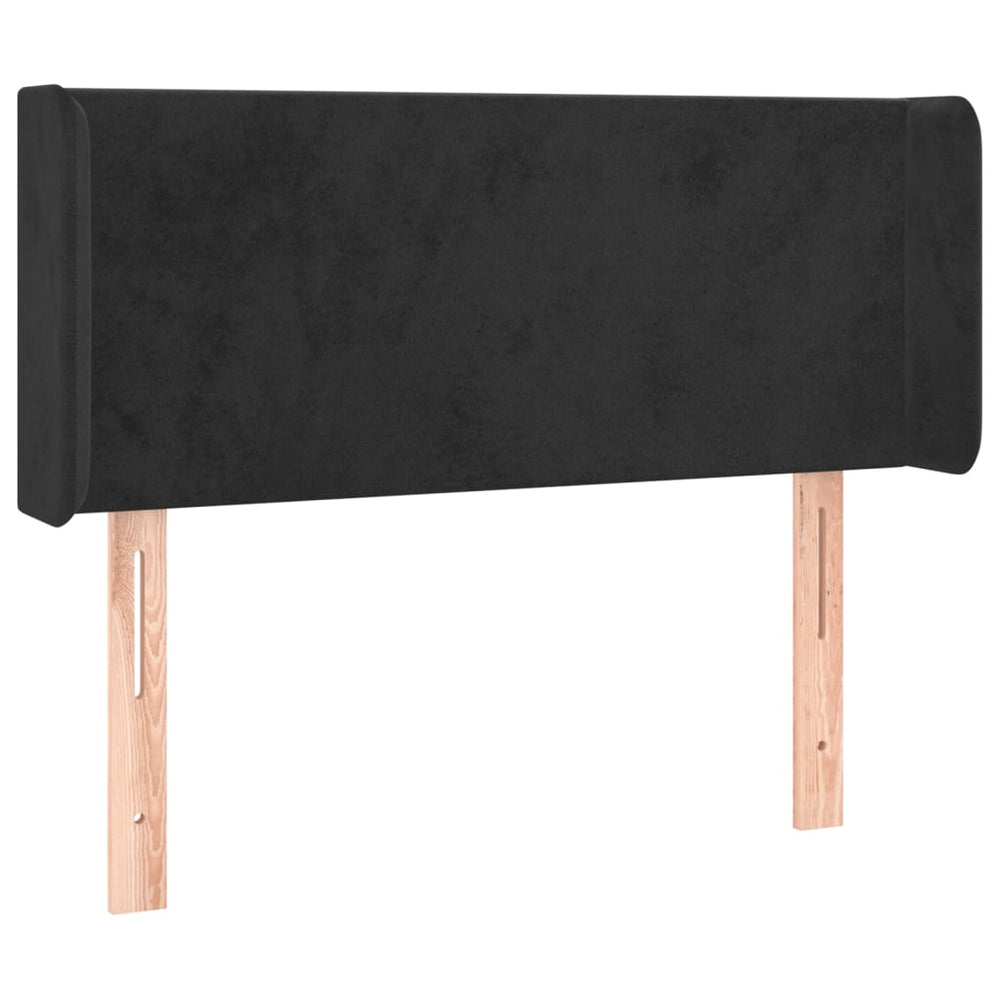 vidaXL Tête de lit à oreilles Noir 83x16x78/88 cm Velours
