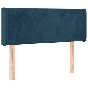 Kopfteil mit Ohren Dunkelblau 83x16x78/88 cm Samt