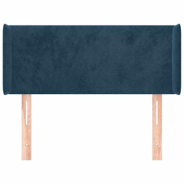 Kopfteil mit Ohren Dunkelblau 103x16x78/88 cm Samt