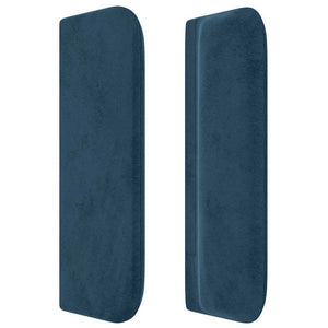 Kopfteil mit Ohren Dunkelblau 103x16x78/88 cm Samt