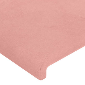 Kopfteil mit Ohren Rosa 103x16x78/88 cm Samt
