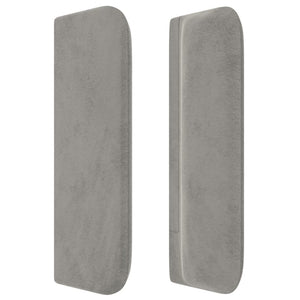 vidaXL Tête de lit à oreilles Gris clair 147x16x78/88 cm Velours