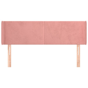 Kopfteil mit Ohren Rosa 147x16x78/88 cm Samt
