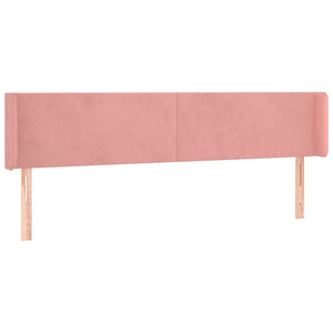 vidaXL Tête de lit avec Oreilles Rose 163x16x78/88 cm Velours