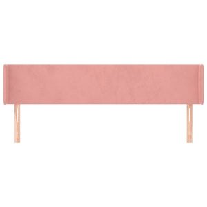 vidaXL Tête de lit avec Oreilles Rose 163x16x78/88 cm Velours