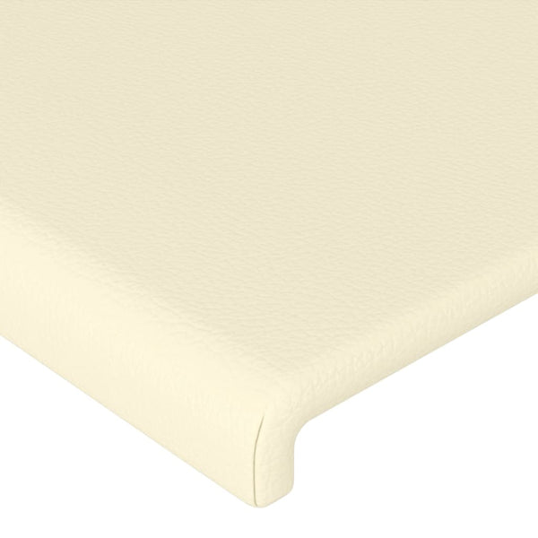 Kopfteil mit Ohren Creme 83x16x78/88 cm Kunstleder