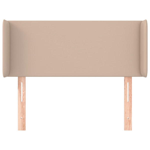 Kopfteil mit Ohren Cappuccino-Braun 83x16x78/88 cm Kunstleder