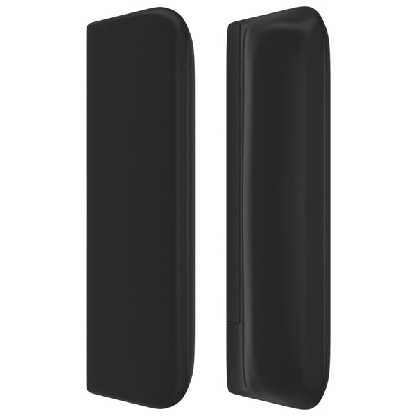 Kopfteil mit Ohren Schwarz 93x16x78/88 cm Kunstleder