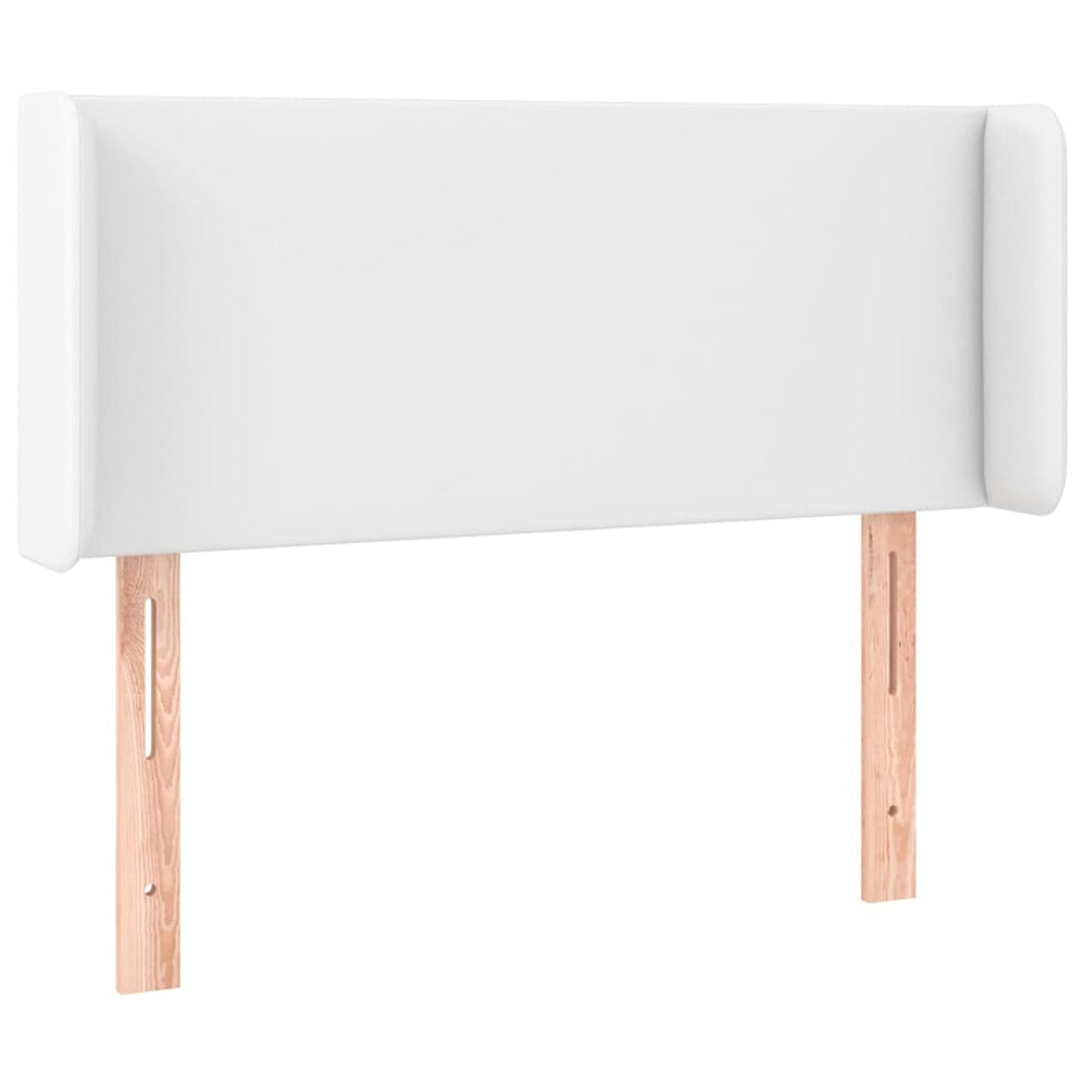 vidaXL Tête de lit avec oreilles Blanc 93x16x78/88 cm Similicuir