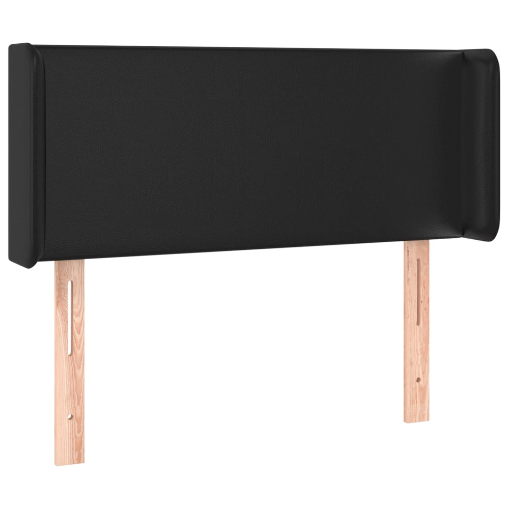 vidaXL Tête de lit à oreilles Noir 103x16x78/88 cm Similicuir