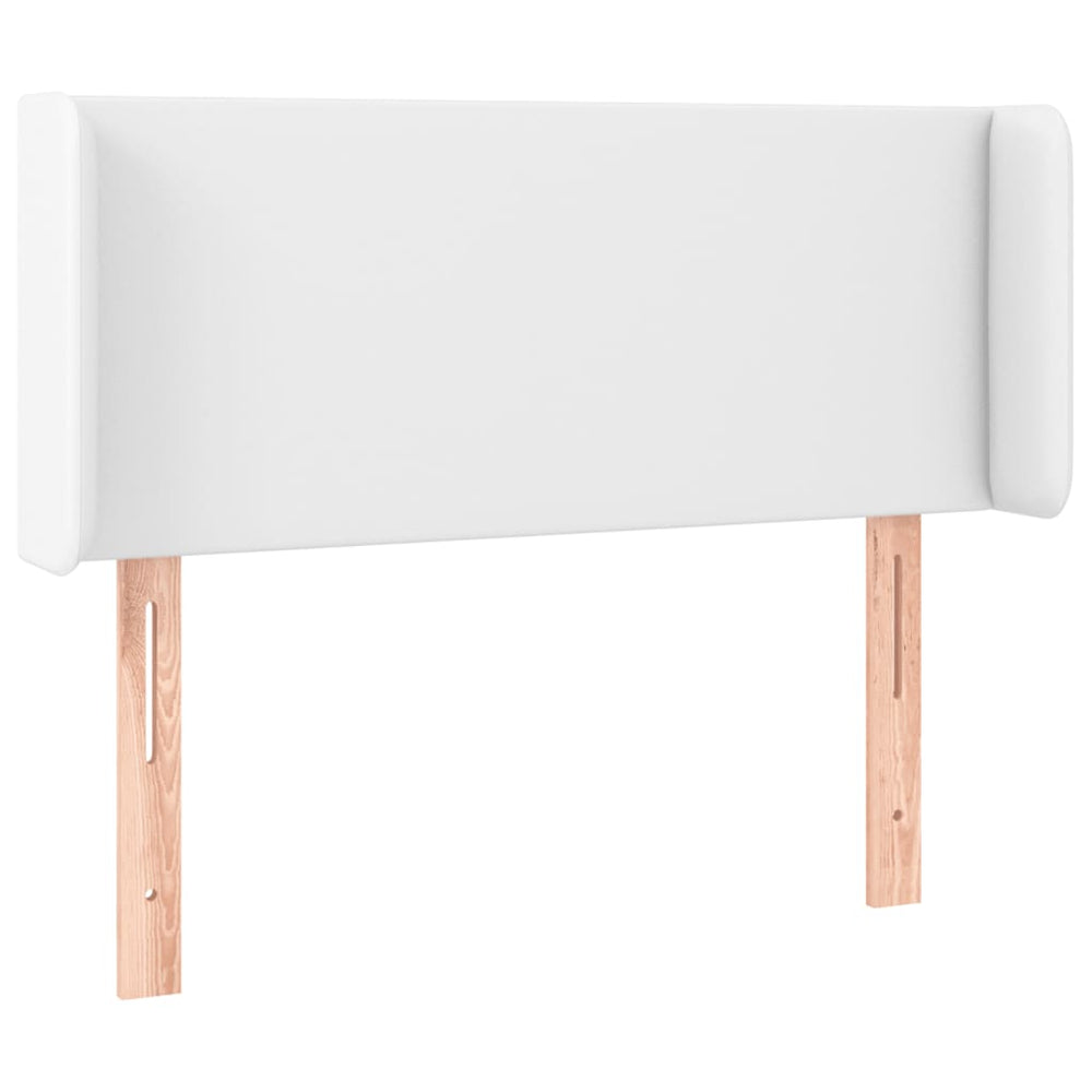vidaXL Tête de lit à oreilles Blanc 103x16x78/88 cm Similicuir