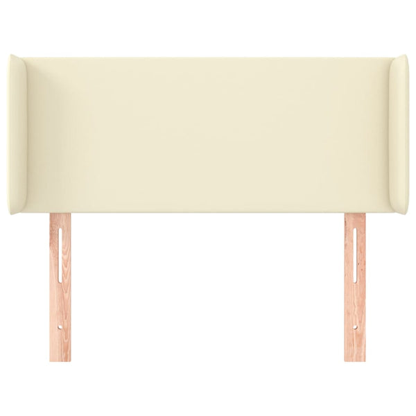Kopfteil mit Ohren Creme 103x16x78/88 cm Kunstleder
