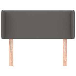 Kopfteil mit Ohren Grau 103x16x78/88 cm Kunstleder