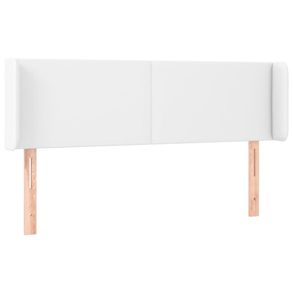 vidaXL Tête de lit à oreilles Blanc 147x16x78/88 cm Similicuir