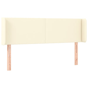 Kopfteil mit Ohren Creme 147x16x78/88 cm Kunstleder