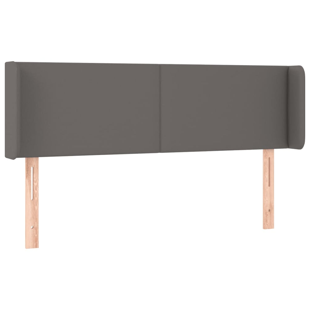 vidaXL Tête de lit à oreilles Gris 147x16x78/88 cm Similicuir
