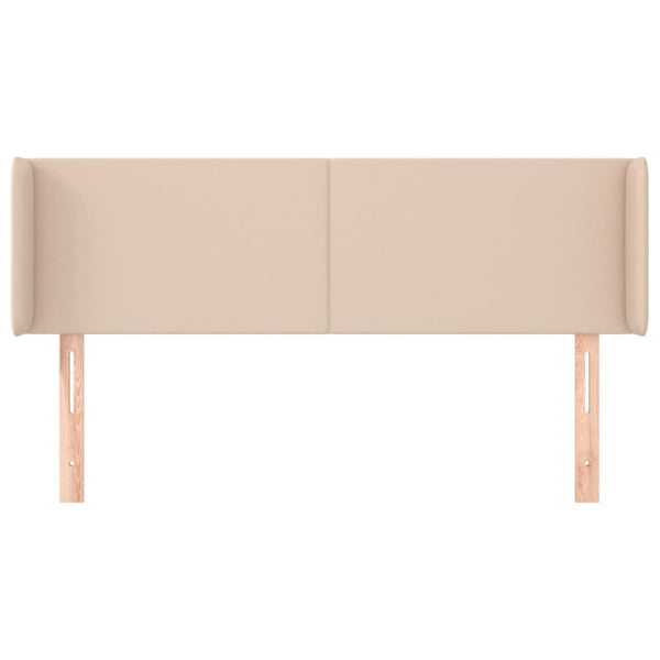 Kopfteil mit Ohren Cappuccino-Braun 147x16x78/88 cm Kunstleder