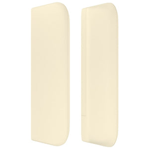 Kopfteil mit Ohren Creme 163x16x78/88 cm Kunstleder
