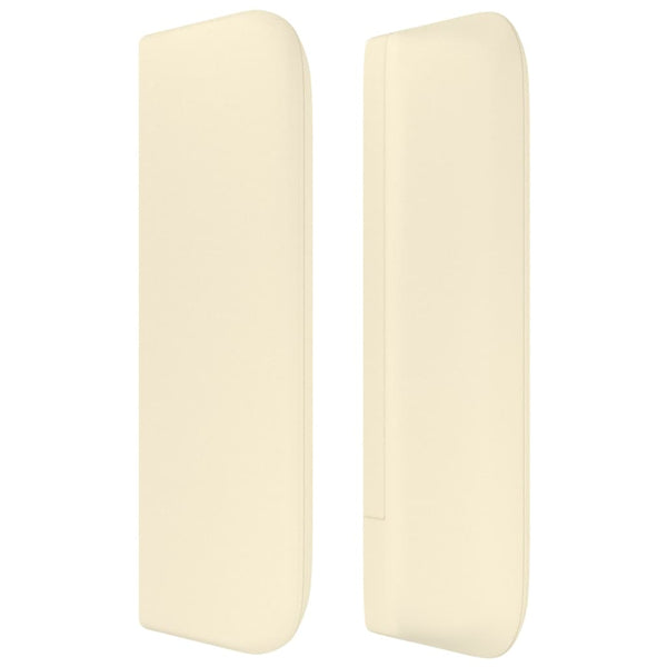 Kopfteil mit Ohren Creme 163x16x78/88 cm Kunstleder