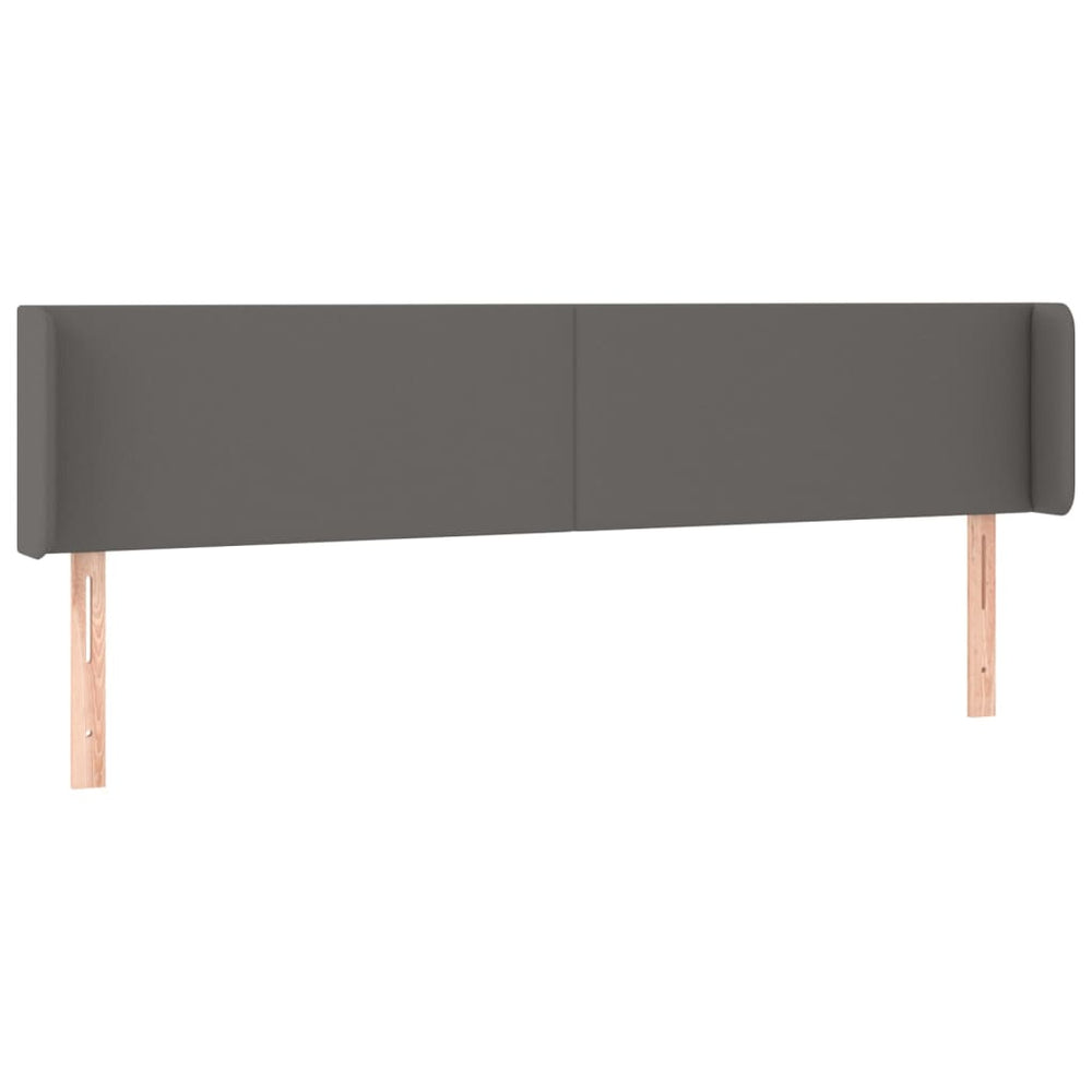 vidaXL Tête de lit à oreilles Gris 163x16x78/88 cm Similicuir