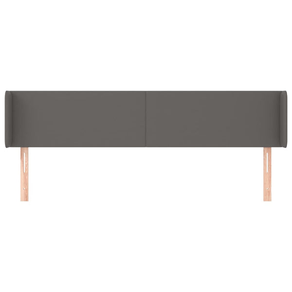 vidaXL Tête de lit à oreilles Gris 163x16x78/88 cm Similicuir