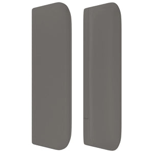vidaXL Tête de lit à oreilles Gris 163x16x78/88 cm Similicuir