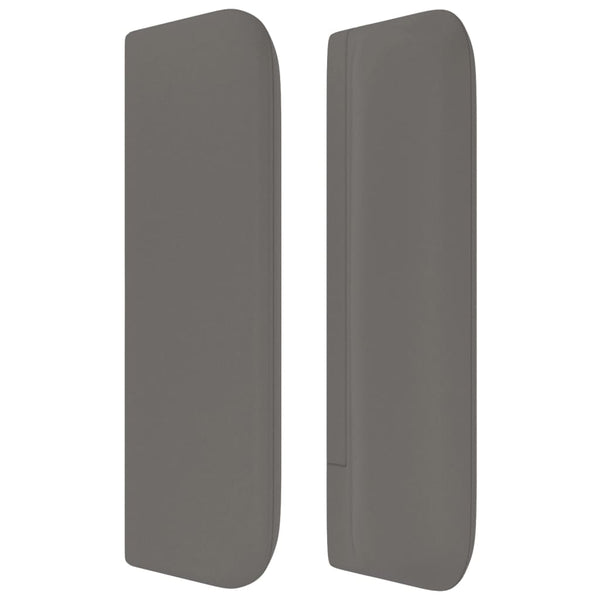 vidaXL Tête de lit à oreilles Gris 163x16x78/88 cm Similicuir
